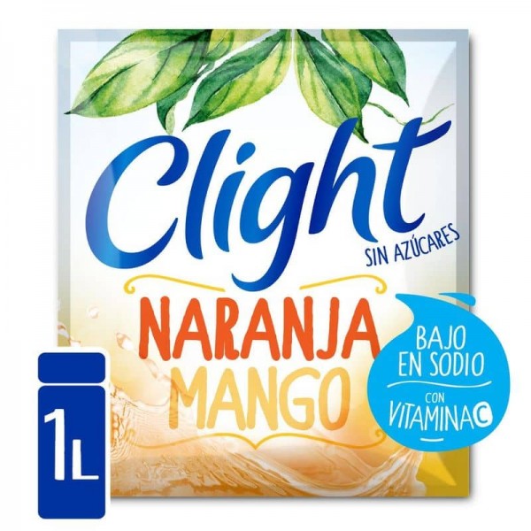 Clight Jugo En Polvo Sabor Naranja-Mango 7gr