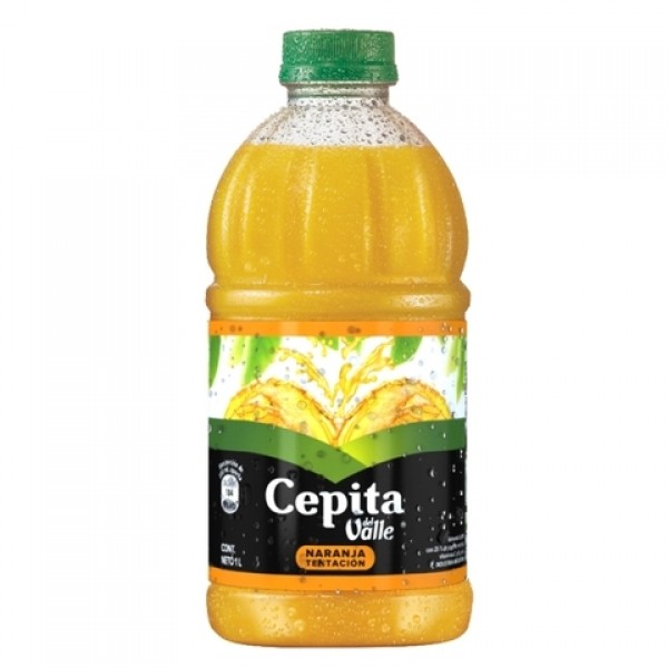 Cepita Jugo Naranja Tentacion Botella 1L