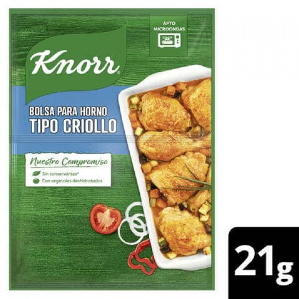 Knorr Bolsa Para Horno Tipo Criollo 21gr