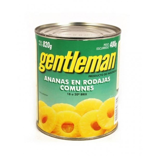 Gentleman Ananas En Rodajas Comunes 820gr