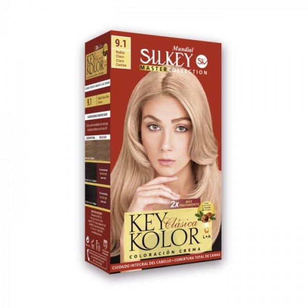 Silkey Key Kolor Clasica Coloracion Crema N9.1 Rubio Claro Claro Ceniza