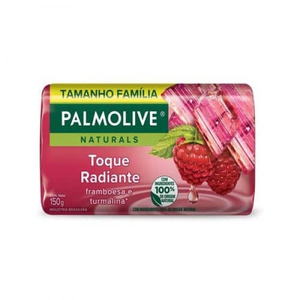 Palmolive Jabon De Tocador Naturals Toque Radiante Frambuesa Y Turmalina 150gr