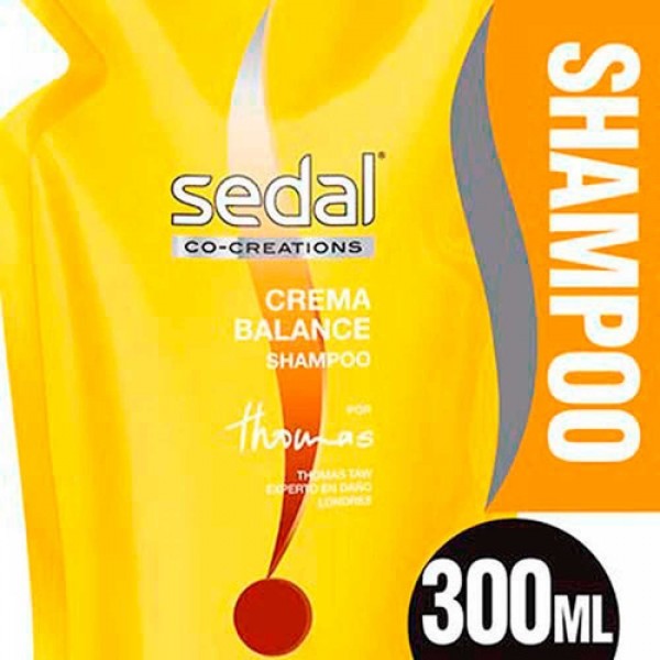 Sedal Co-Creations Shampoo Crema Balance Con Oleos Ultra Livianos Repuesto Economico 300ml