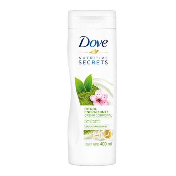 Dove Nutritive Secrets Crema Corporal Ritual Energizante Con Te Verde Y Flor Sakura 400ml