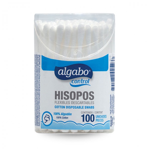 Algabo Control Hisopos Flexibles Descartables 100 Unidades