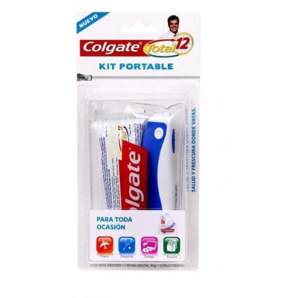 Colgate Total 12 Kit Portable Cepillo Mas Crema Dental 30gr