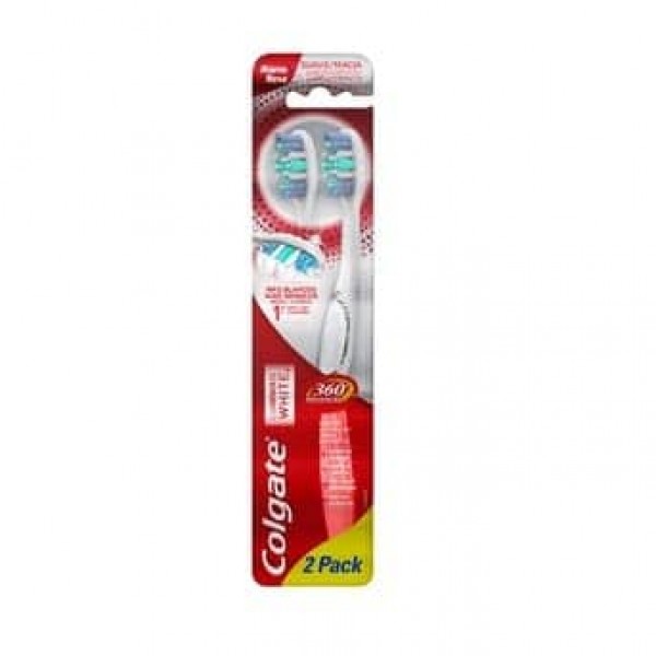 Colgate Cepillo Dental Luminous White 360 Advanced Pack X2
