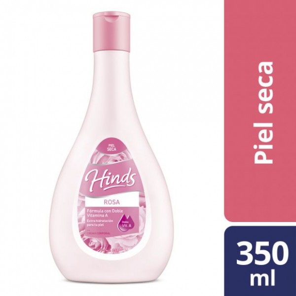 Hinds Crema Corporal Rosa Formula Con Doble Vitamina A Para Piel Seca 350ml