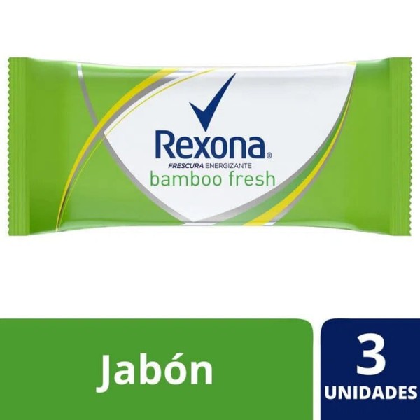Rexona Jabon De Tocador Frescura Energizante Bamboo 3 Por 125gr