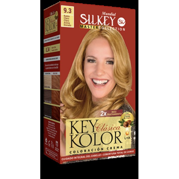 Silkey Key Kolor Clasica Coloracion Crema N9.3 Rubio Claro Claro Arena Dorado