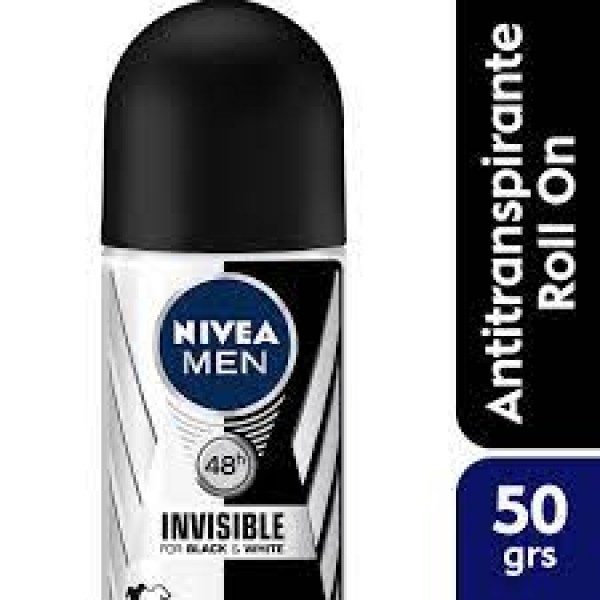 Nivea Antitranspirante Roll On Men Black And White Invisible 50ml