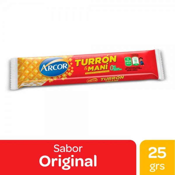 Arcor Oblea Rellena Con Pasta De Turron Y Mani 25gr