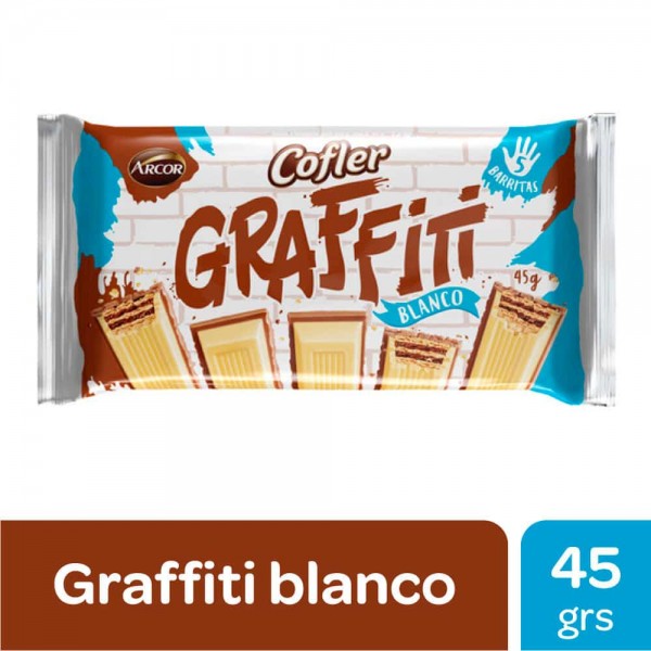 Cofler Graffiti Chocolate con Leche y Chocolate Blanco 45gr