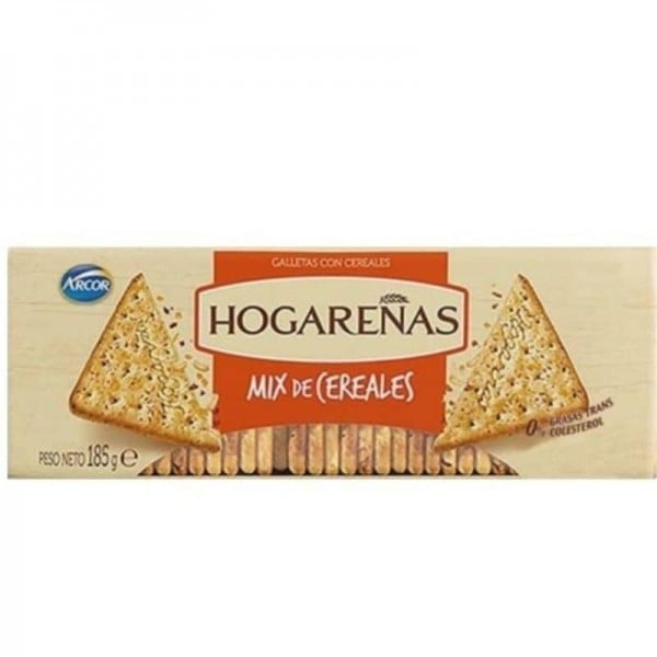 Hogareñas Galletitas Crackers Mix De Cereales 185gr