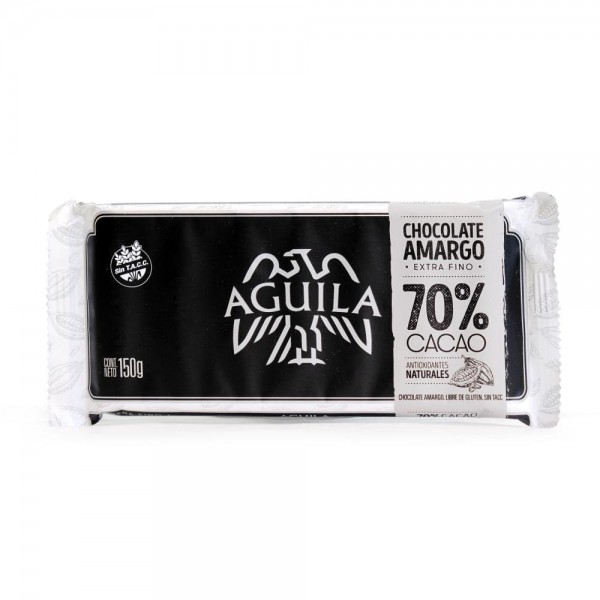 Aguila Chocolate Amargo Extra Fino 70 Porciento de Cacao 150gr