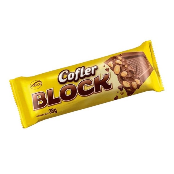 Cofler Block Chocolate Con Leche Con Maní 38gr