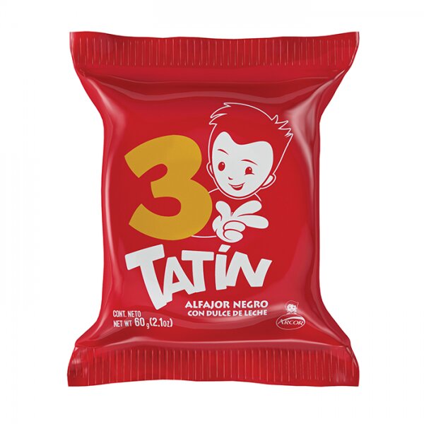 Tatín Alfajor Negro Con Dulce De Leche 60gr