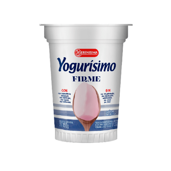 Yogurisimo Yogur Firme Con Probioticos Sabor Frutilla 190gr