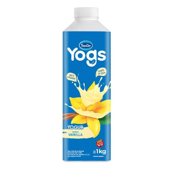 Yogs Yogur Bebible Sabor Vainilla Botella 1kg