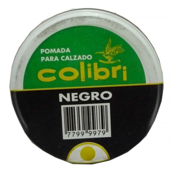 Colibri Pomada Para Calzado Color Negro 44gr