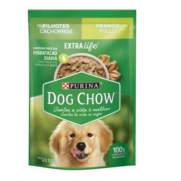 Dog Chow Alimento Húmedo Para Perros Cachorros Sabor Pollo 100gr