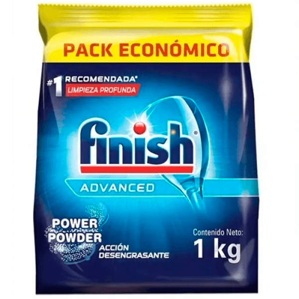 Finish Advanced Detergente En Polvo Power Powder Pack Economico 1kg