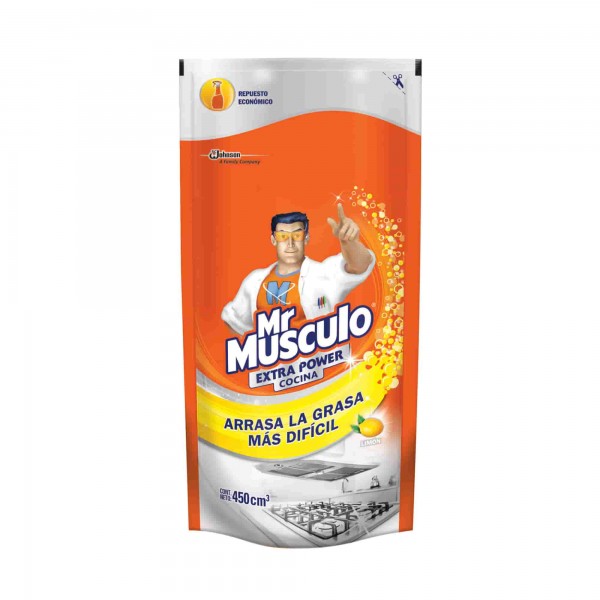 Mr Musculo Limpiador Liquido Cocina Extra Power Limon 450ml