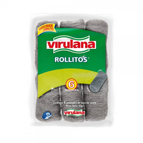 Virulana Rollitos De Acero 6 Unidades 42gr