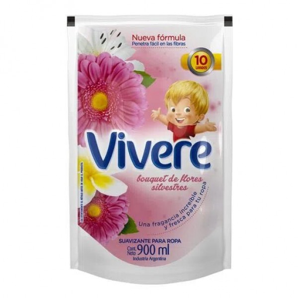 Vivere Suavizante Para Ropa Bouquet De Flores Silvestres Doy Pack 900ml