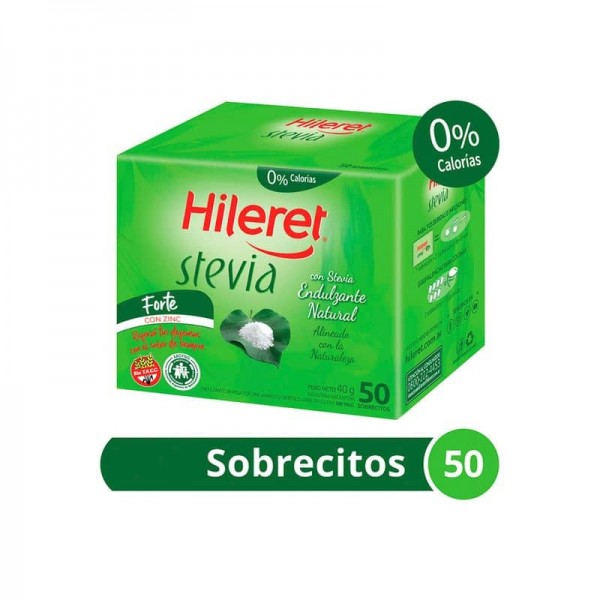 Hileret Stevia Polvo En Sobrecitos 50 Unidades