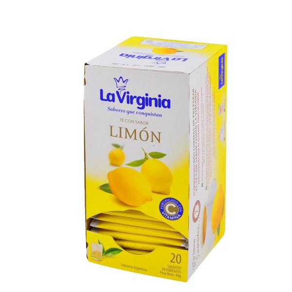 La Virginia Te Con Sabor A Limon 20 Saquitos 40gr