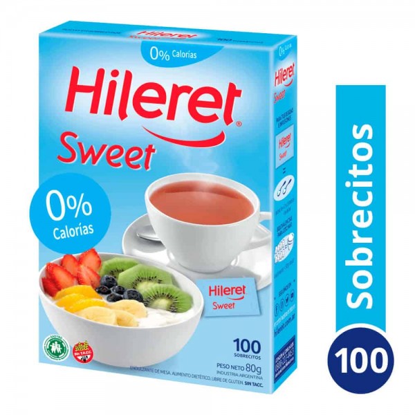 Hileret Sweet Endulzante En Polvo Forte 100 Sobres 80gr