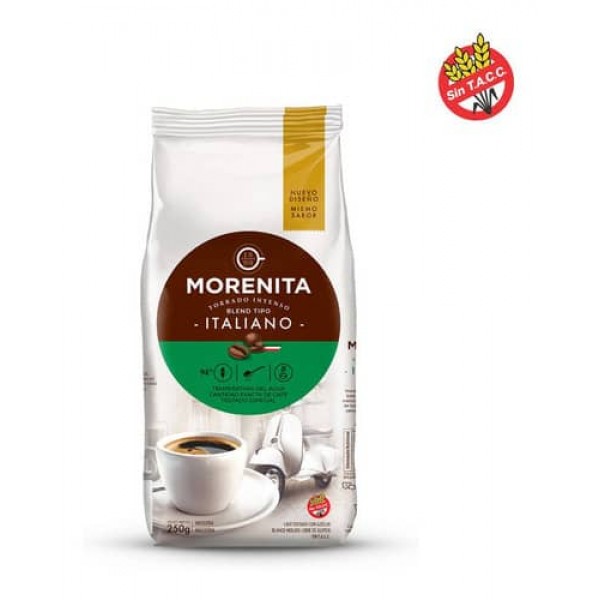 Morenita Cafe Torrado Intenso Blend Tipo Italiano 250gr