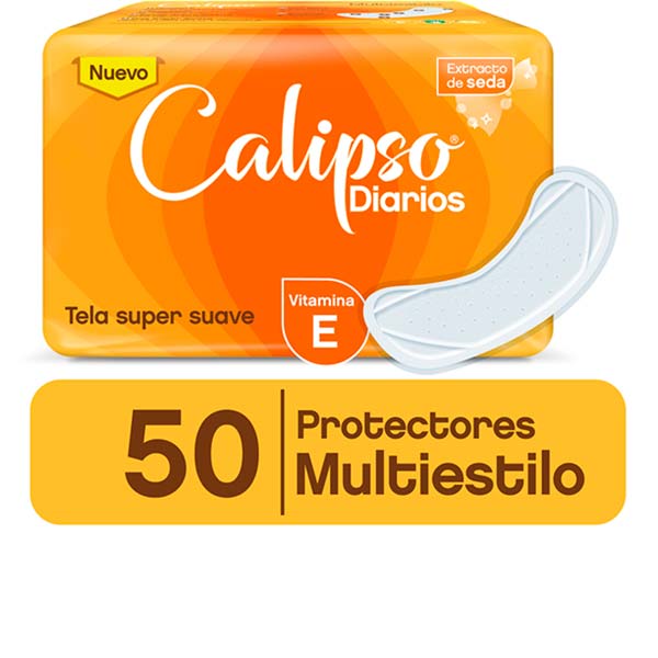 Calipso Protectores Diarios Multiestilo Super Suave Con Vitamina E 50 Unidades