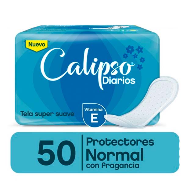 Calipso Protectores Diarios Normal Con Fragancia Y Vitamina E 50 Unidades