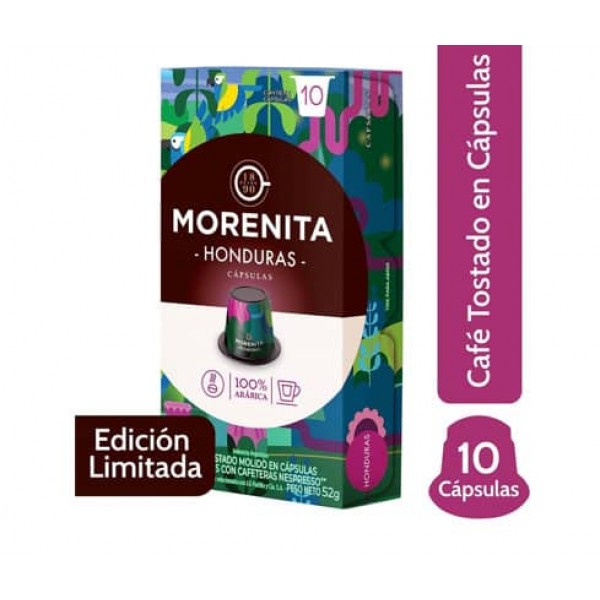 Morenita Cafe Tostado Molido En Capsulas Honduras 52gr