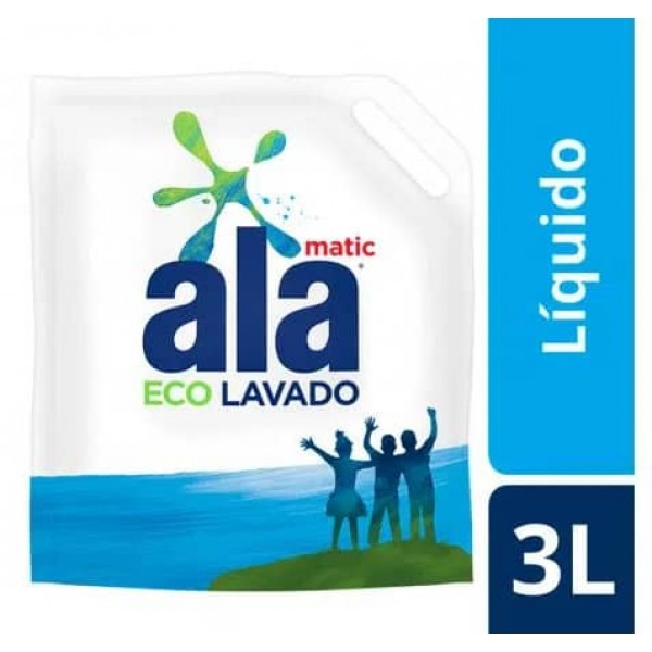 Ala Matic Jabon Liquido Para Ropa Eco Lavado 3L