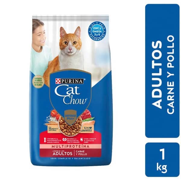 Cat Chow Alimento Para Gatos Multiproteinas Adulto Carne Y Pollo 1kg