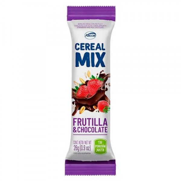 Cereal Mix Barra De Cereal Frutilla Y Chocolate 26gr