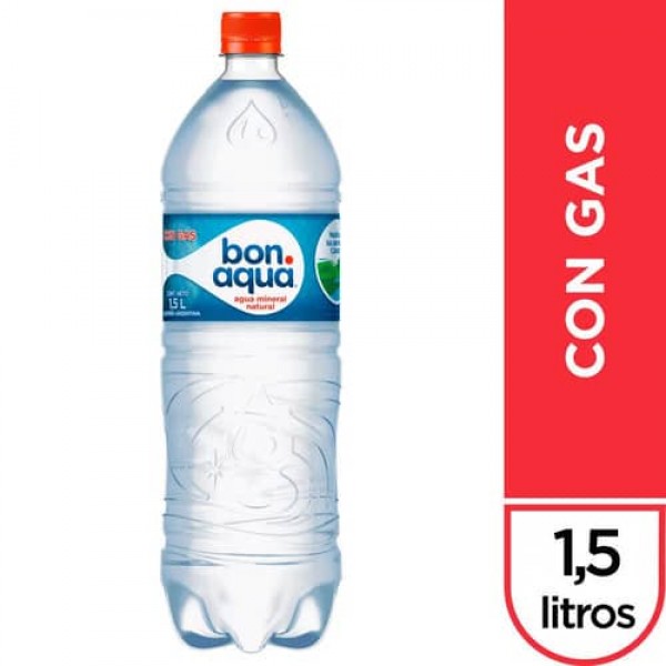 Bonaqua Agua Mineral Natural Con Gas 1.5L