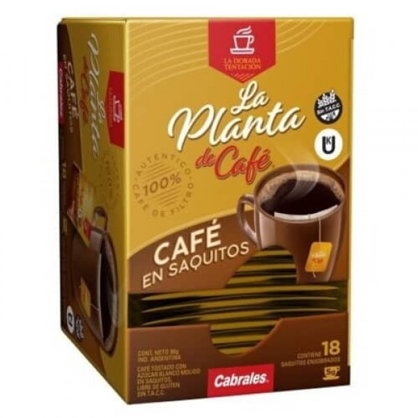 La Planta Cafe En Saquitos 18 Unidades 90gr