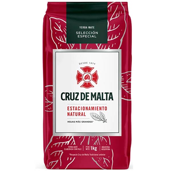 Cruz De Malta Yerba Mate Con Palo Selección Especial Estacionamiento Natural 1kg