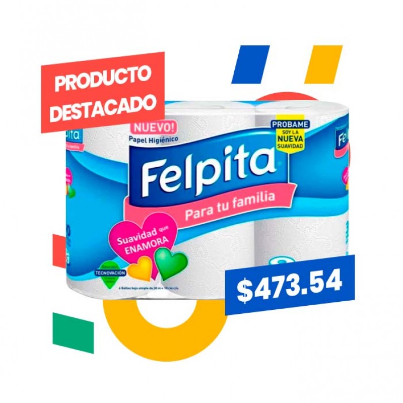 Felpita Papel Higienico Para Tu Familia Pack Por 6 30mts c/u