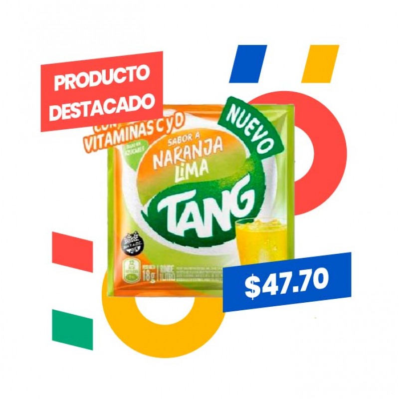 Tang Jugo En Polvo Sabor Naranja-Lima Con Vitaminas C Y D 18gr