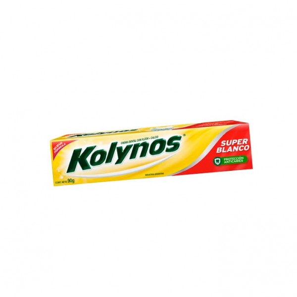 Kolynos Crema Dental Con Fluor + Calcio Super Blanco 90gr