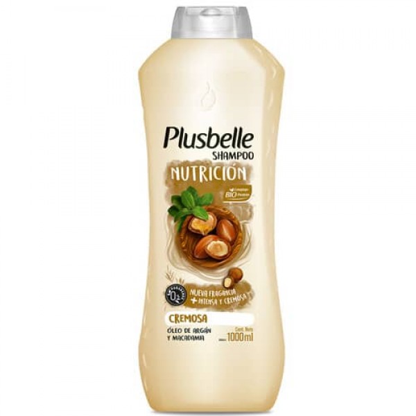 Plusbelle Shampoo Nutricion Oleo De Argan Y Macadamia 1L