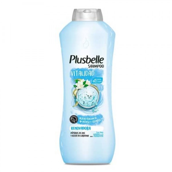 Plusbelle Shampoo Vitalidad Péptidos De Zinc y Aceite De Gardenia 1L