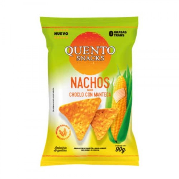 Quento Snacks Nachos Sabor Choclo Con Manteca 90gr