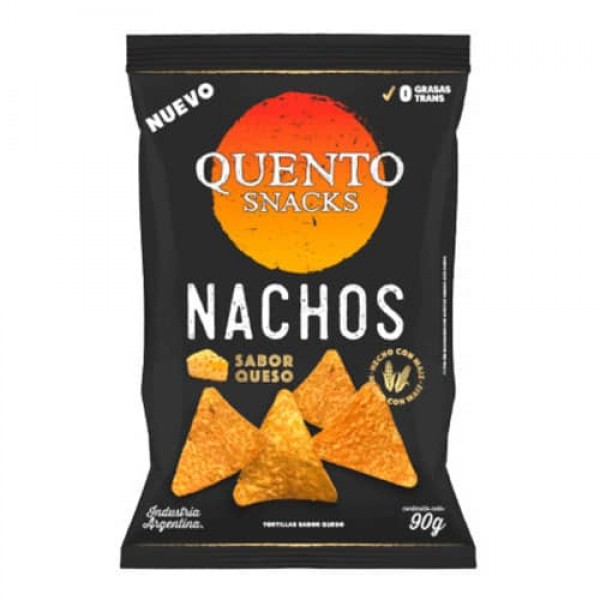 Quento Snacks Nachos Sabor Queso 90gr