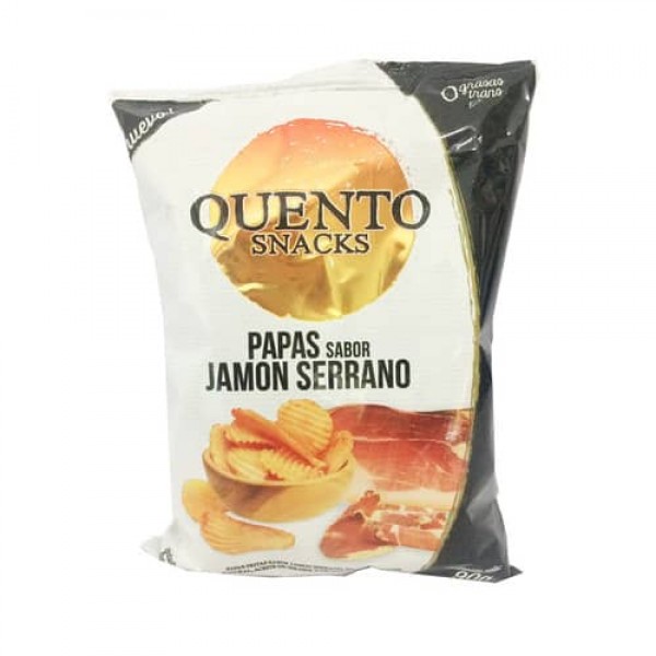 Quento Snacks Papas Fritas Sabor Jamón Serrano 90gr